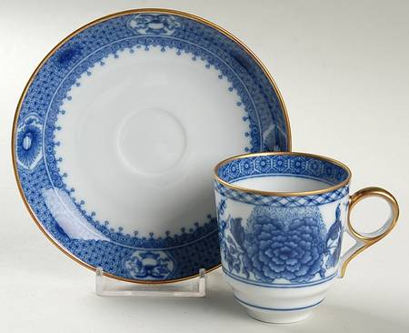Imperial Blue Flat Demitasse Cup & Saucer Set