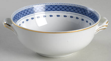 Indigo Flat Cream Soup Bowl