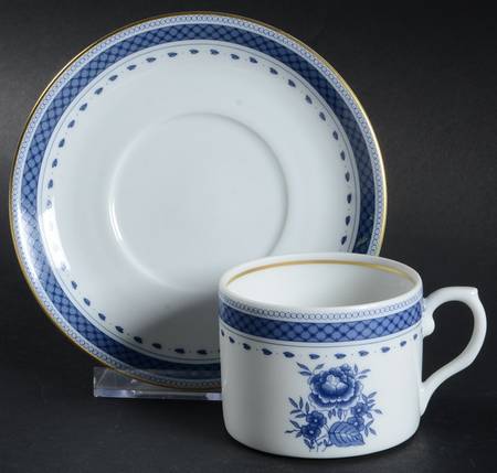 Indigo Flat Cup & Saucer Set