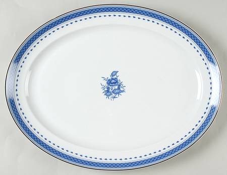 Indigo 16" Oval Serving Platter