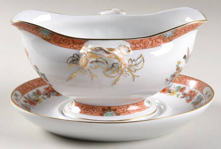 Magnolia & Birds Gravy Boat & Underplate