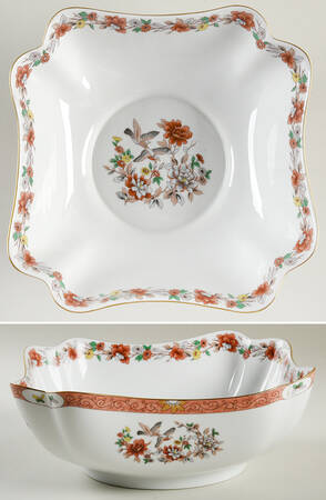 Magnolia & Birds 9" Square Vegetable Bowl