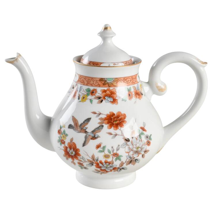 Magnolia & Birds Coffee Pot & Lid