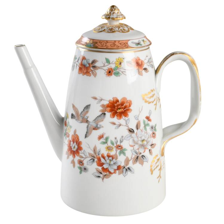 Magnolia & Birds Coffee Pot & Lid