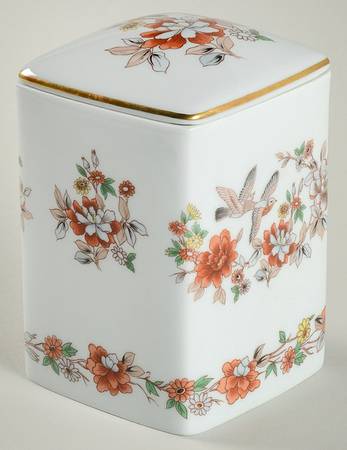 Magnolia & Birds Square Box with Lid