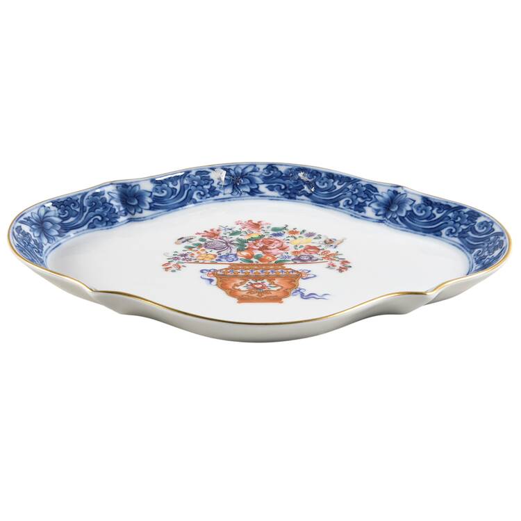 Mandarin Bouquet Medium Oval Tray