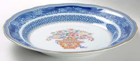 Mandarin Bouquet Large Rim Soup Bowl