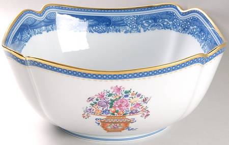 Mandarin Bouquet 10" Square Vegetable Bowl