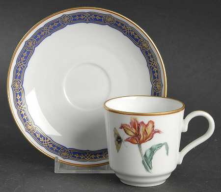 Merian Flat Demitasse Cup & Saucer Set