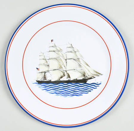 Our Maritime Heritage-American Ship Metal Dinner Plate
