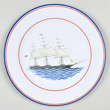 Our Maritime Heritage-American Ship Metal Dinner Plate