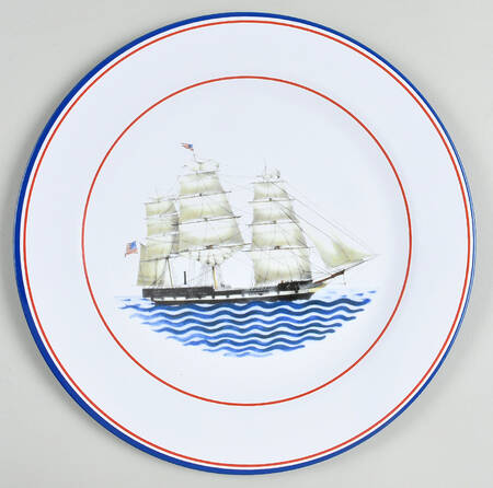 Our Maritime Heritage-American Ship Metal Dinner Plate