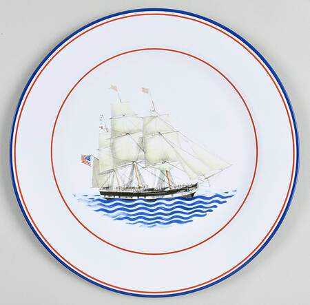 Our Maritime Heritage-American Ship Metal Dinner Plate