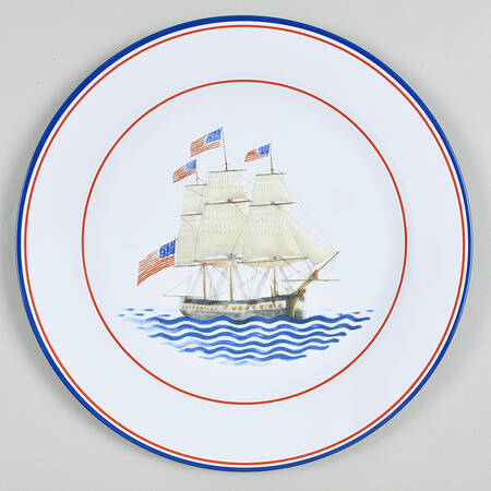 Our Maritime Heritage-American Ship Metal Dinner Plate
