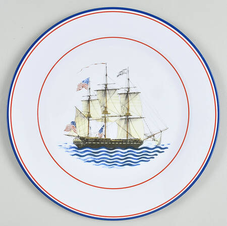 Our Maritime Heritage-American Ship Metal Dinner Plate