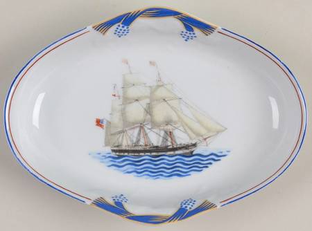 Our Maritime Heritage-American Ship 6" Oval Tray