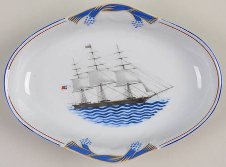 Our Maritime Heritage-American Ship 6" Oval Tray
