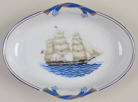 Our Maritime Heritage-American Ship 6" Oval Tray