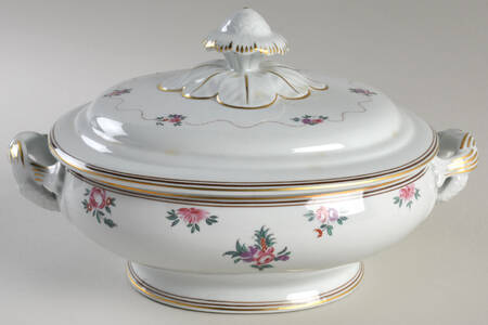 Peking Rose Round Covered Vegetable