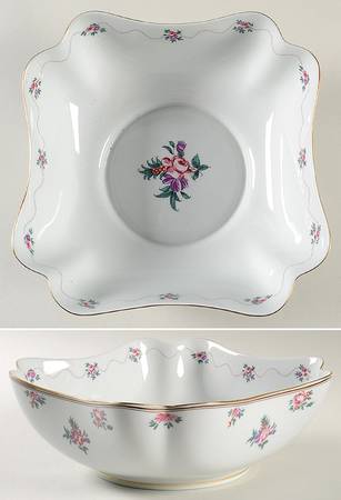 Peking Rose 8" Square Vegetable Bowl