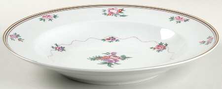 Peking Rose Large Rim Soup Bowl