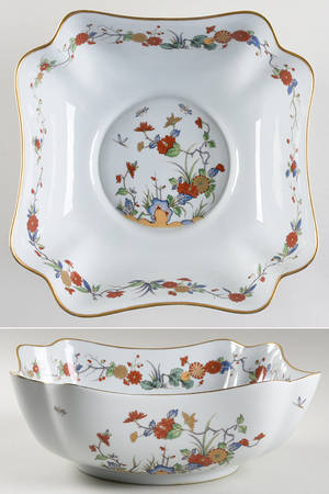 Rock Garden (Pale Blue) 8" Square Vegetable Bowl