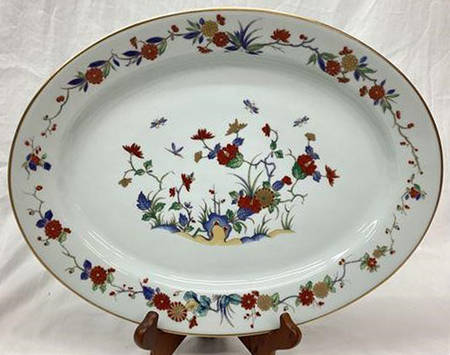 Rock Garden (Pale Blue) 13" Oval Serving Platter