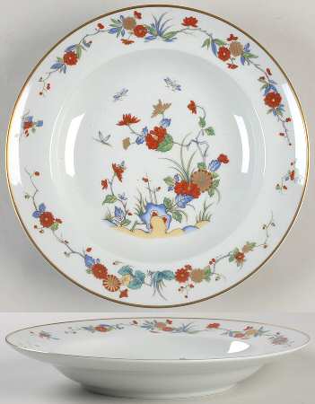 Rock Garden (Pale Blue) Rim Soup Bowl