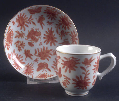 Sacred Butterfly (No Gold Accents) Flat Demitasse Cup & Saucer Set