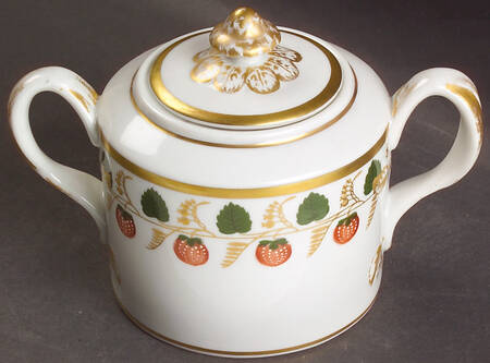 Strawberry Vine Sugar Bowl & Lid