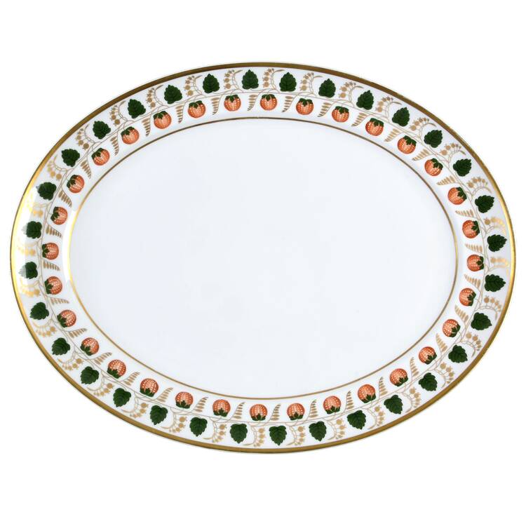 Strawberry Vine 16" Oval Serving Platter