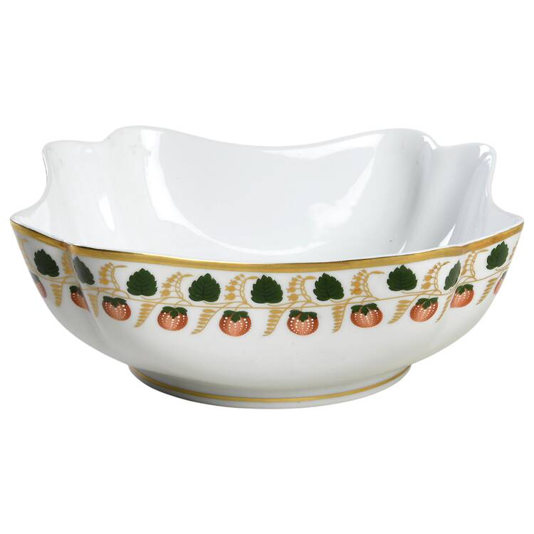 Strawberry Vine 7" Square Vegetable Bowl