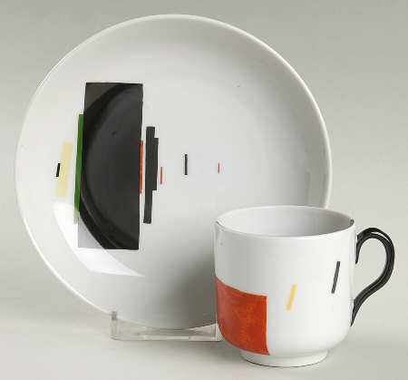 Suetin Footed Demitasse Cup & Saucer Set