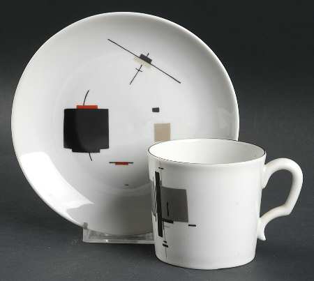Suetin Flat Cup & Saucer Set