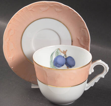 Summer Fruit Flat Cup & Saucer Set