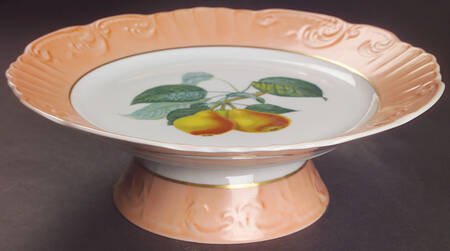 Summer Fruit 10'' Diameter Pedestal Cake Stand