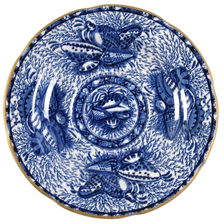 Torquay Blue (Yellow Trim) Saucer for Flat Cup