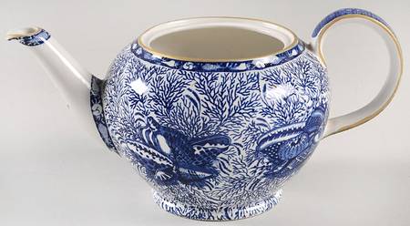 Torquay Blue (Yellow Trim) Teapot No Lid