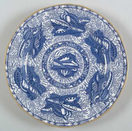 Torquay Blue (Yellow Trim) Salad/Dessert Plate by Mottahedeh