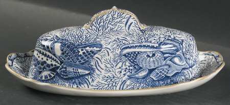 Torquay Blue (Yellow Trim) 1/4 Lb Covered Butter