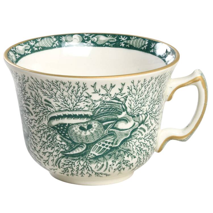 Torquay Green (Yellow Trim) Flat Cup