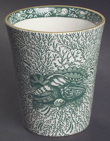 Torquay Green (Yellow Trim) 8 Oz China Juice Tumbler