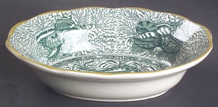 Torquay Green (Yellow Trim) Soap Dish