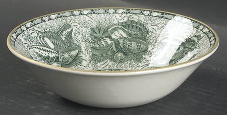 Torquay Green (Yellow Trim) Coupe Cereal Bowl