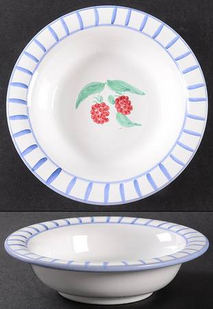 Fruit Bouquet Rim Fruit/Dessert (Sauce) Bowl