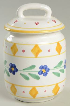 Quilt Americana Small Canister & Lid