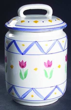 Quilt Americana Large Canister & Lid