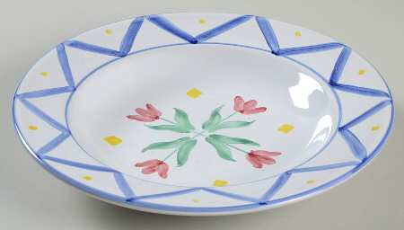 Quilt Americana Large Rim Soup Bowl