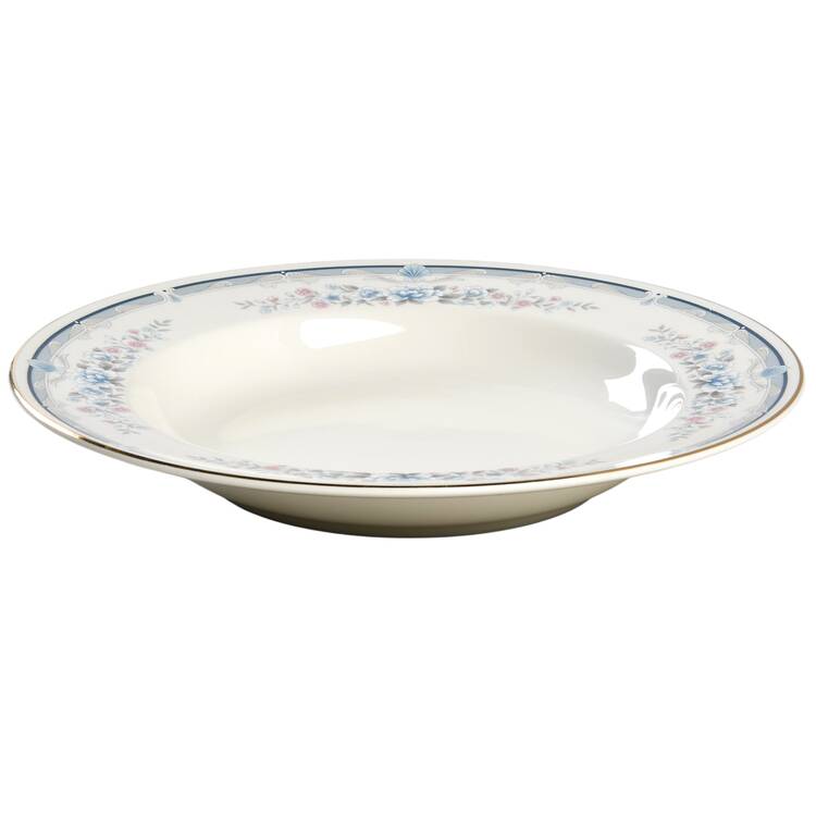 Nouvelle Rose Rim Soup Bowl