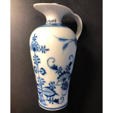 Blue Onion (Oval Backstamp) Vinegar Cruet and Stopper